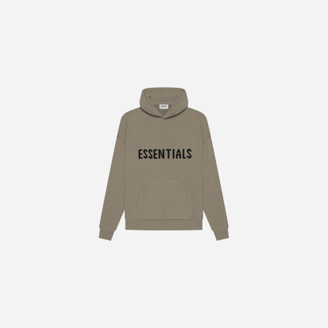 FEAR OF GOD ESSENTIALS KNIT PULLOVER HOODIE SS21 TAUPE The Mainstreet Marketplace