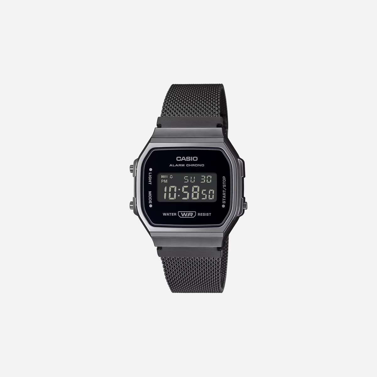 Casio Vintage A168WEMB-1BDF Quartz Black Dial Digital Stainless Steel Watch