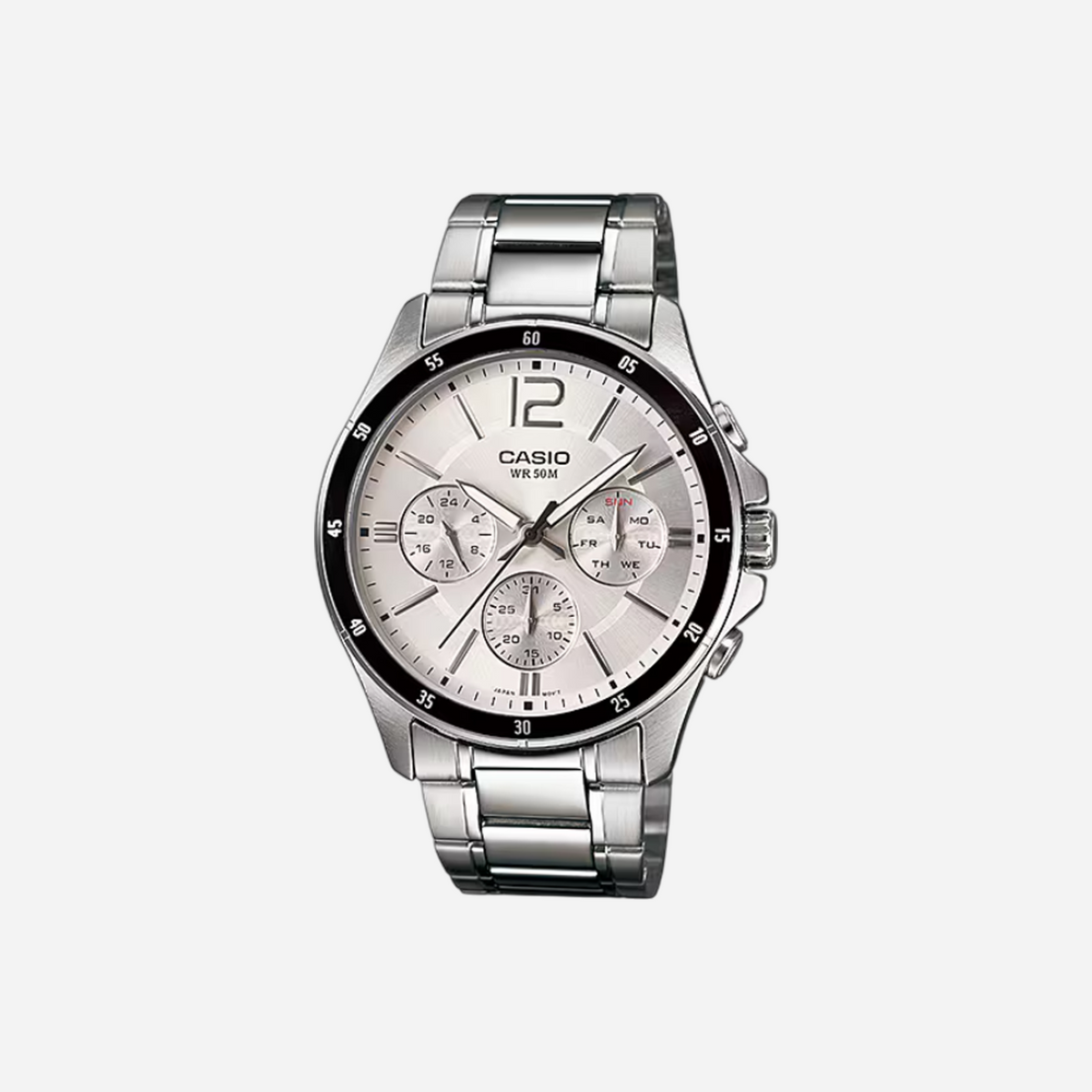 Casio Enticer Men Silver Analogue watch A833 MTP-1374D-7AVDF