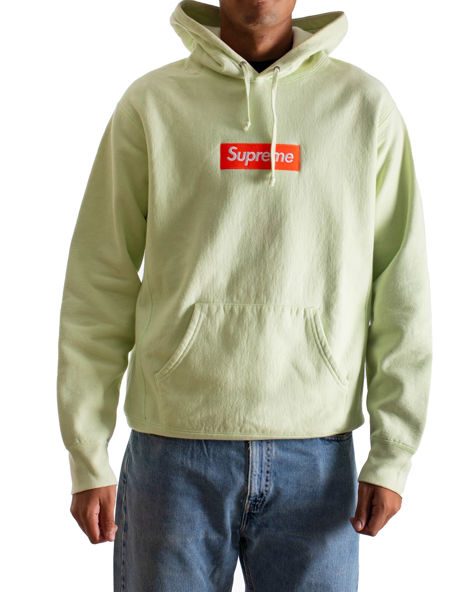 Lime green box logo hoodie online