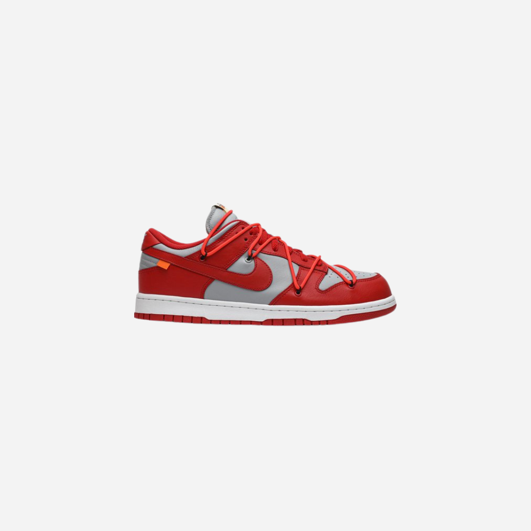 Nike dunk low off white university red sales
