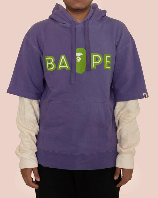 Bape Purple Mad Face Hoodie A Bathing Ape