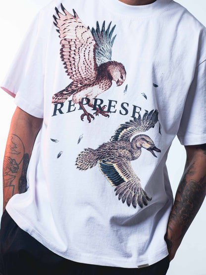 REPRESENT BIRDS OF PREY T-SHIRT 'WHITE'