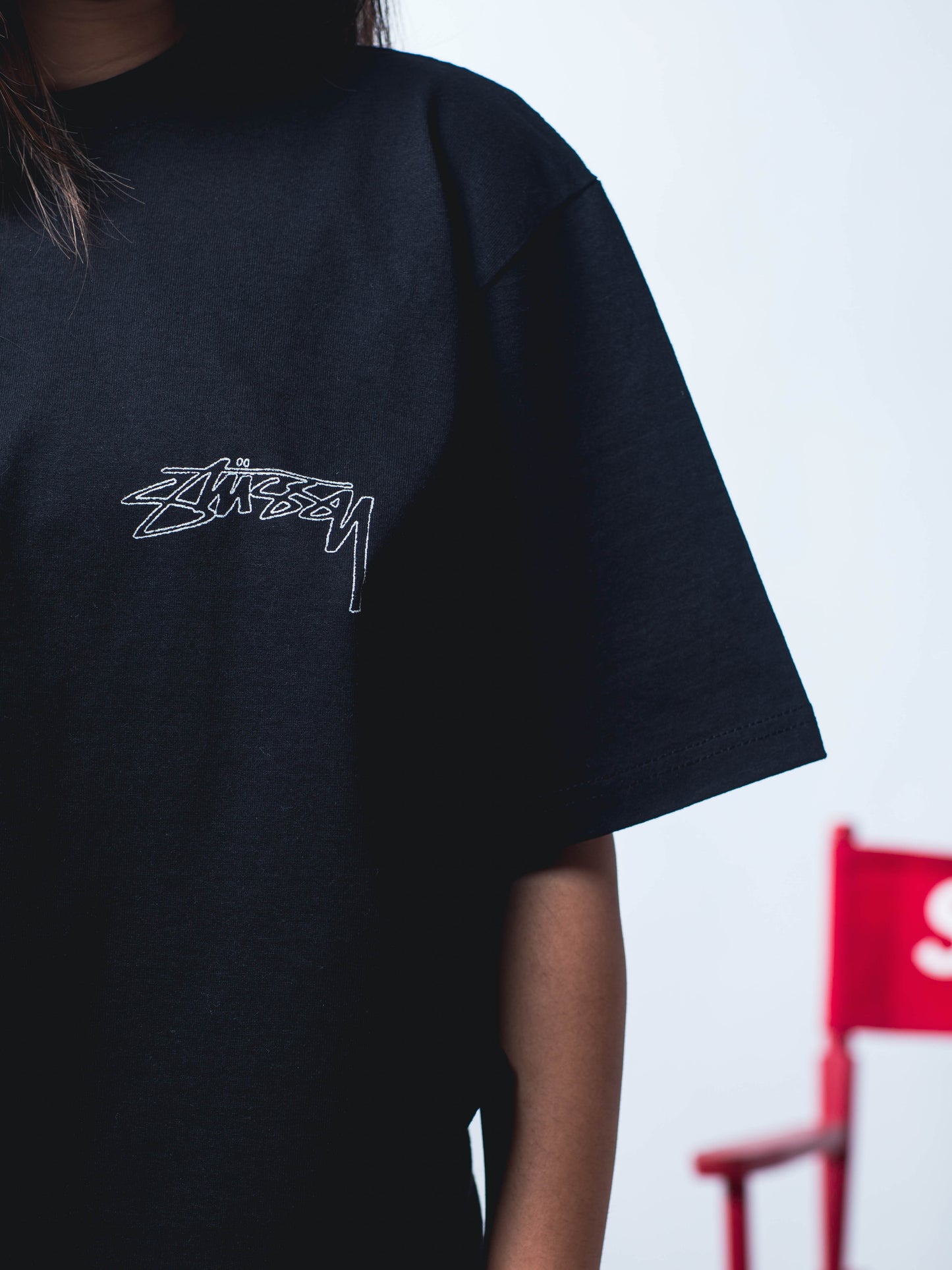 STUSSY WINGSPAN TEE BLACK