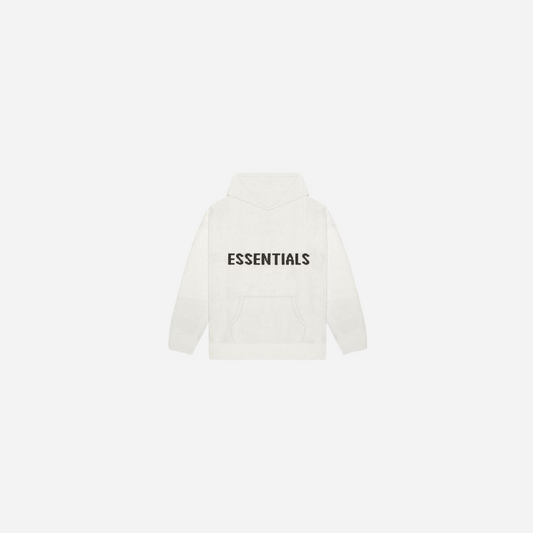 FEAR OF GOD ESSENTIALS KNIT HOODIE (FW20) LIGHT HEATHER OATMEAL