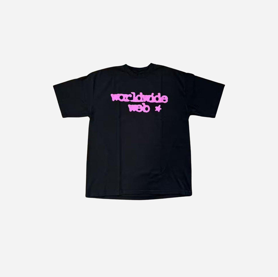 SP5DER WEB TEE BLACK/PINK