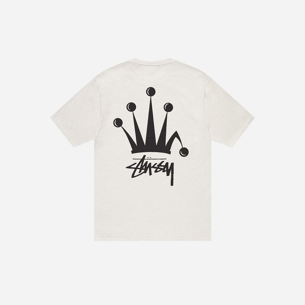 STUSSY REGAL CROWN PIGMENT DYED T-SHIRT NATURAL