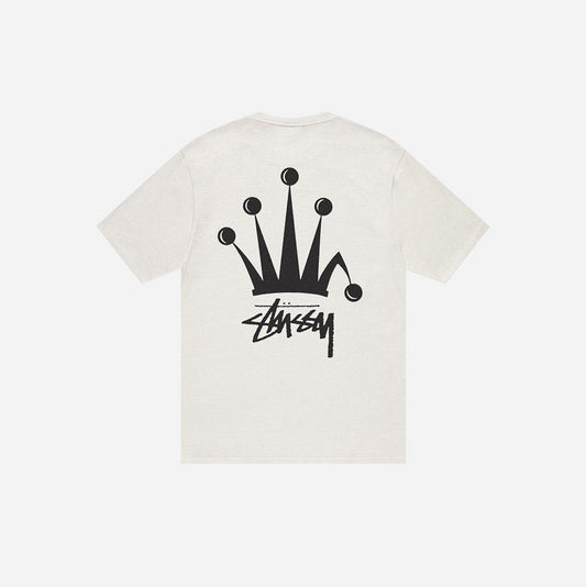 STUSSY REGAL CROWN PIGMENT DYED T-SHIRT NATURAL