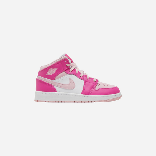 JORDAN 1 MID FIERCE PINK (GS)