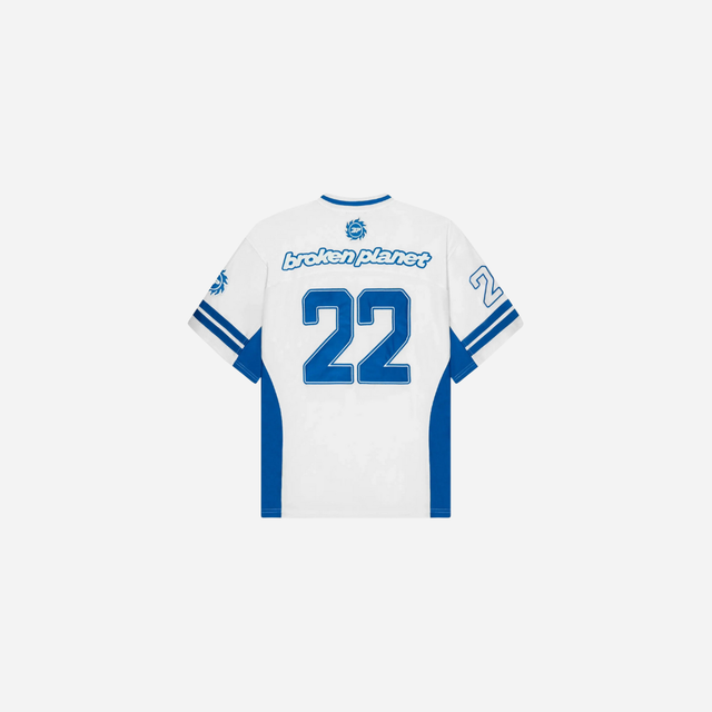 FOOTBALL JERSEY BROKEN PLANET WHITE/BLUE