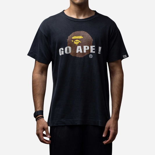 Bape Vintage 2002 Nigo Era Ideograph Tag Go Ape Tee