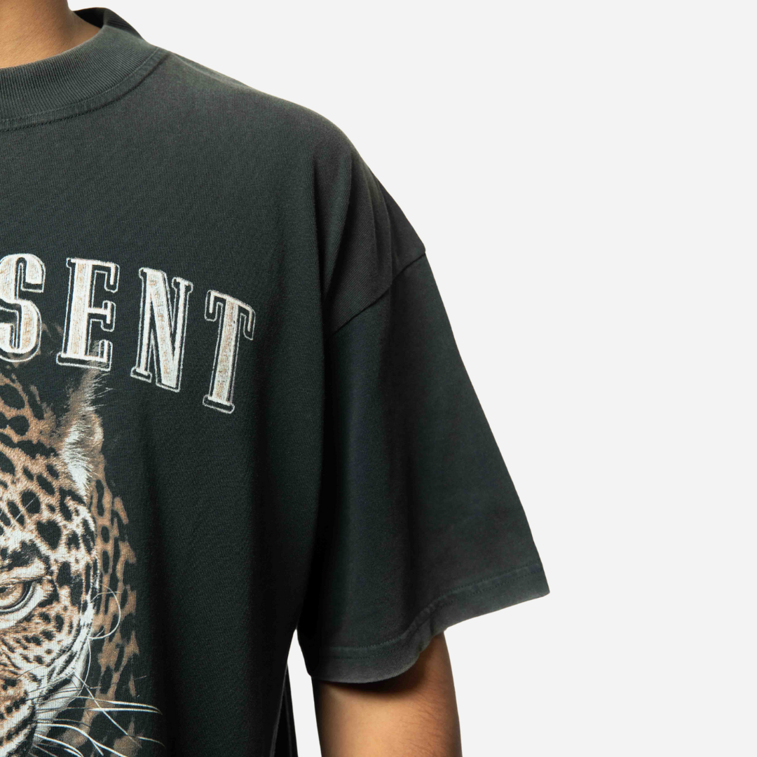 Represent The SPirit Untamed Leopard T-Shirt Vintage Black