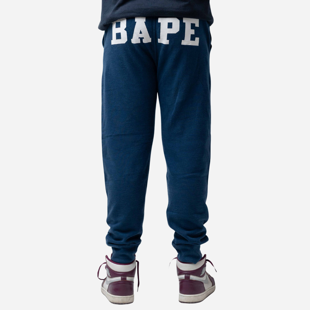 Bape Back Print Navy Sweatpants