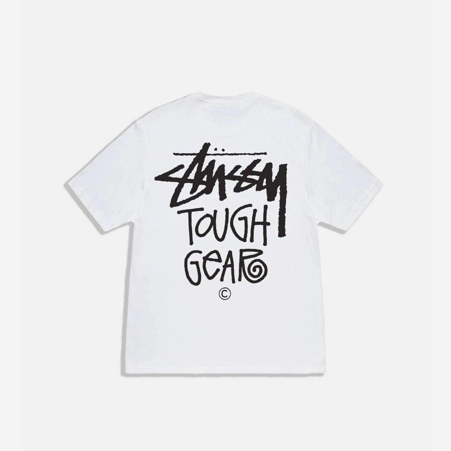 STUSSY TOUGH GEAR TEE WHITE