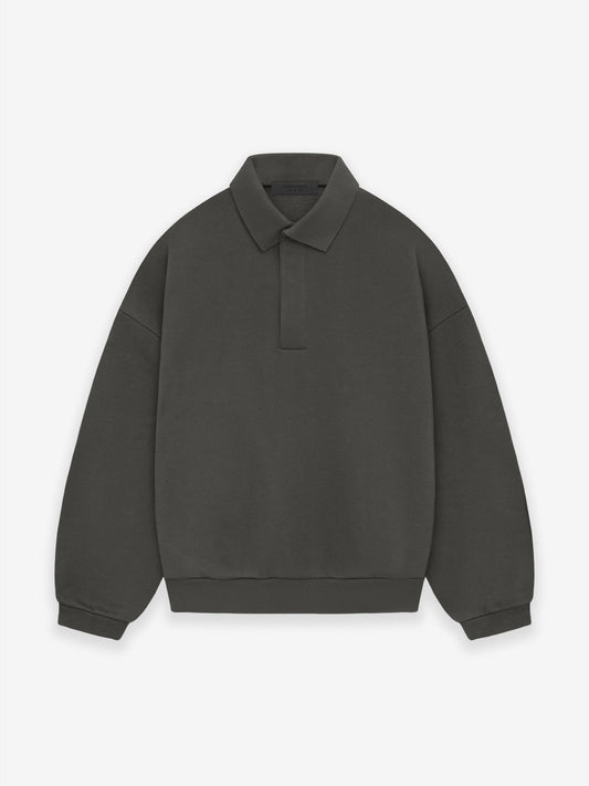 FEAR OF GOD ESSENTIALS FULL SLEEVE POLO BLACK