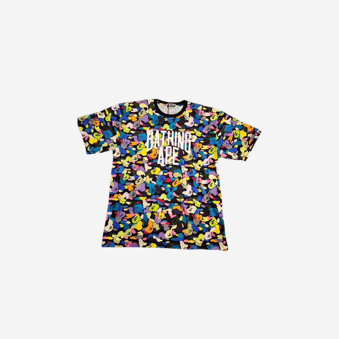 BAPE MULTI CAMO NYC LOGO TEE MULTICOLOR/BLACK