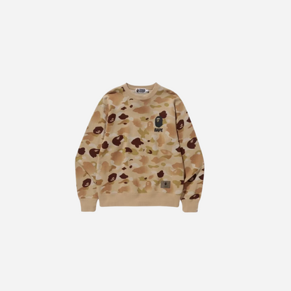 BAPE GRADATION CAMO CREWNECK CREWNECK BEIGE