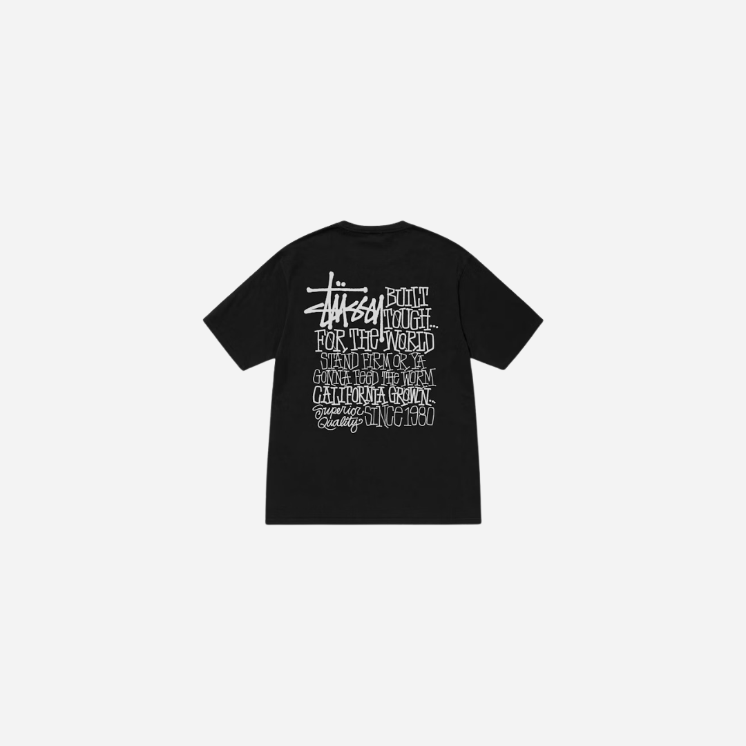 STUSSY CALIFORNIA GROWN PIGMENT DYED TEE BLACK