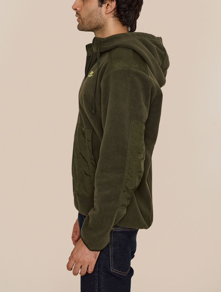 NIKE FLEECE FULL-ZIP HOODIE GREEN