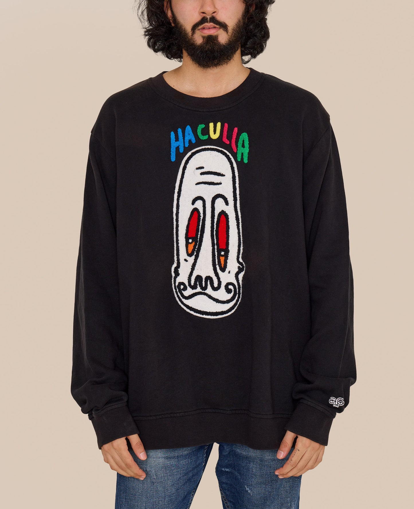 Haculla Graphic Print Sweatshirt Black