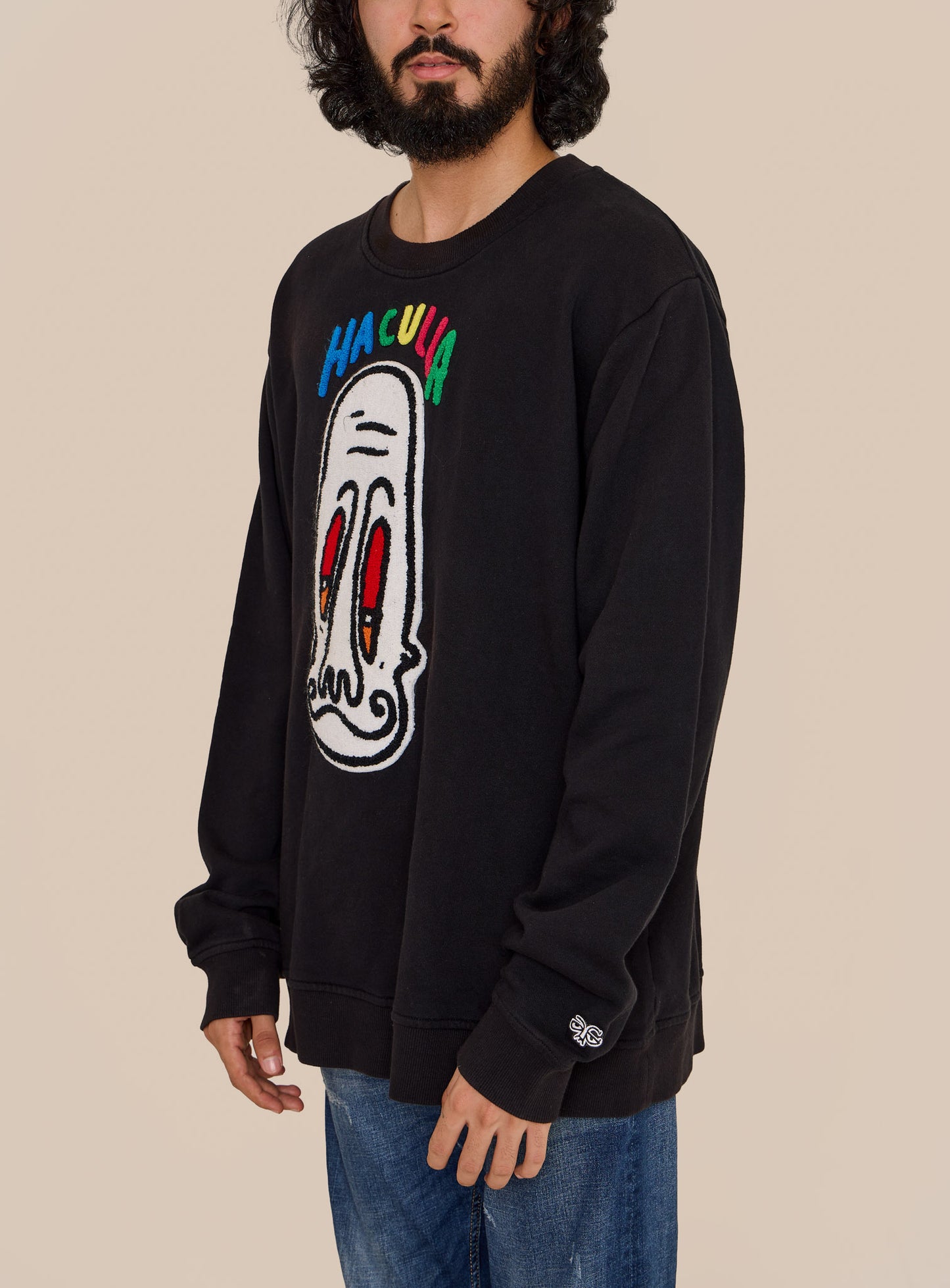 Haculla Graphic Print Sweatshirt Black