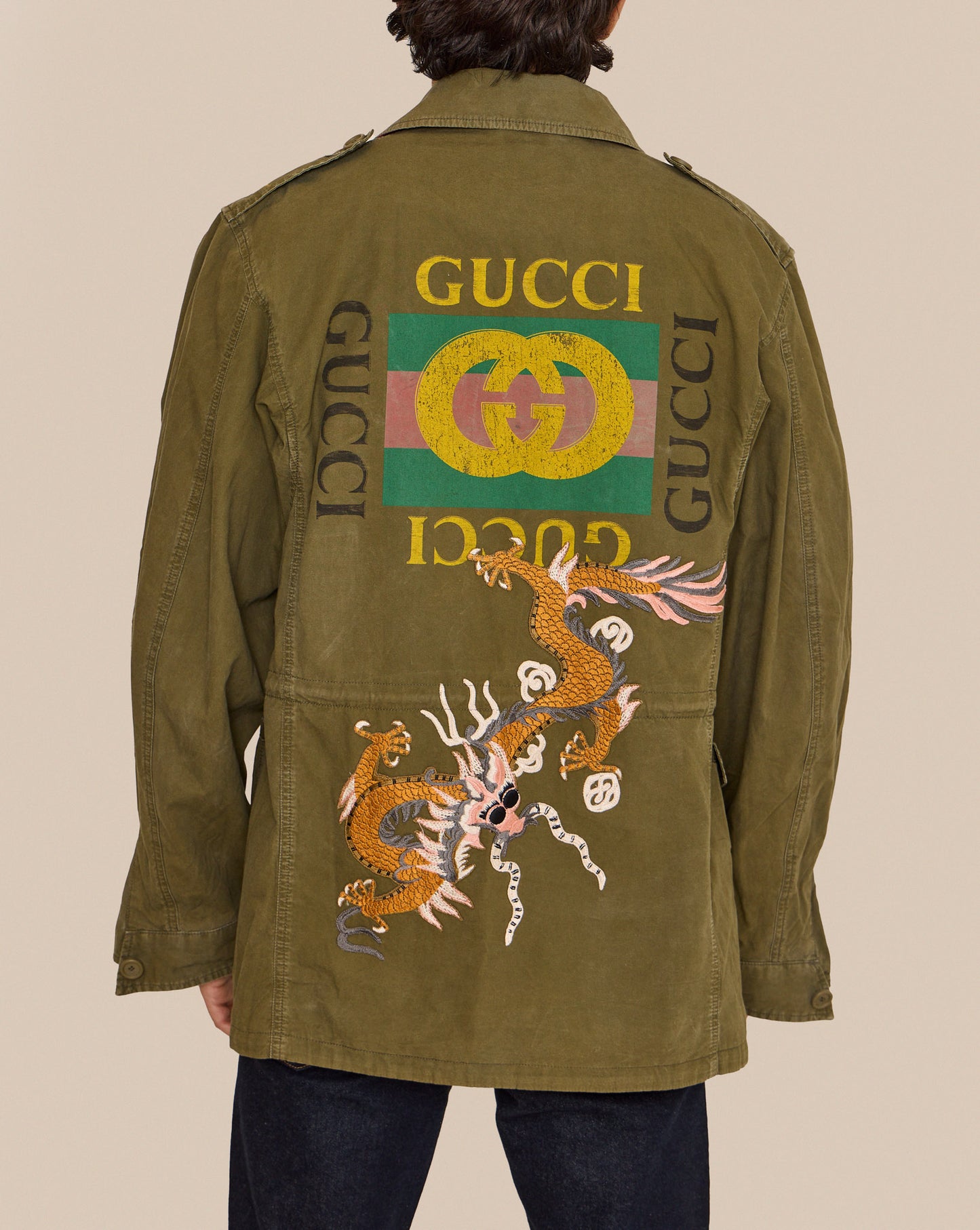 GUCCI GREEN DRAGON FIELD JACKET