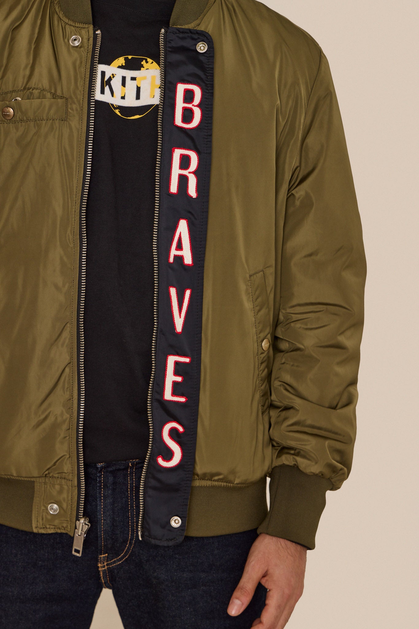 Diesel Braves Khakhi Bomber Jacket