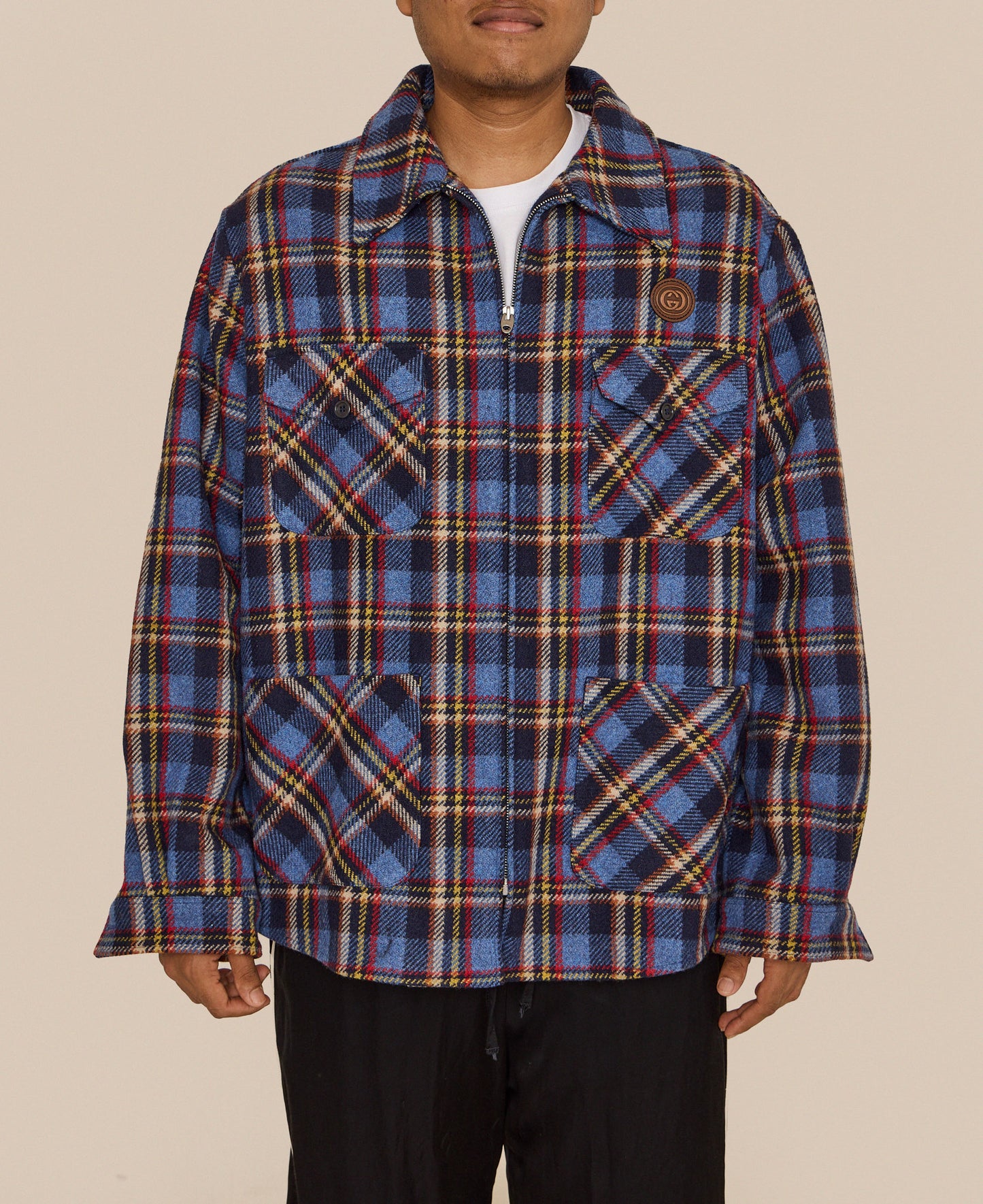 GUCCI OVERSHIRT PLAID JACKET