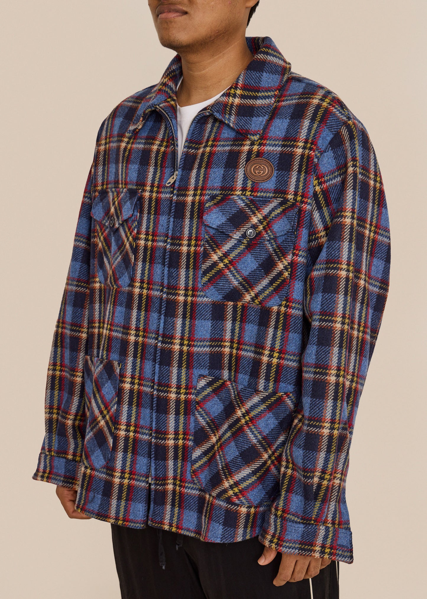 GUCCI OVERSHIRT PLAID JACKET