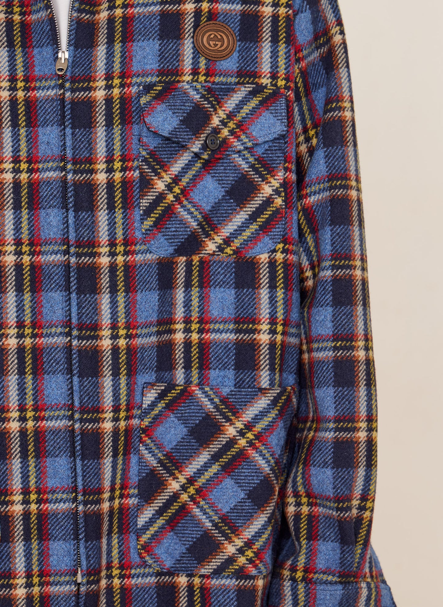 GUCCI OVERSHIRT PLAID JACKET