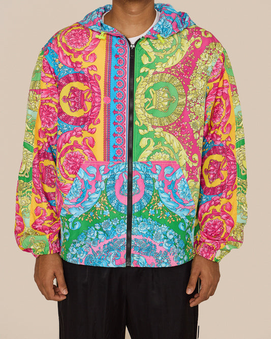 VERSACE MEDUSA AND CROWN PRINT JACKET