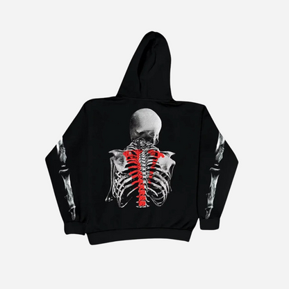 Vlone x Never Broke Again Bones Hoodie Black