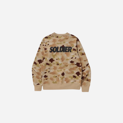 BAPE GRADATION CAMO CREWNECK CREWNECK BEIGE