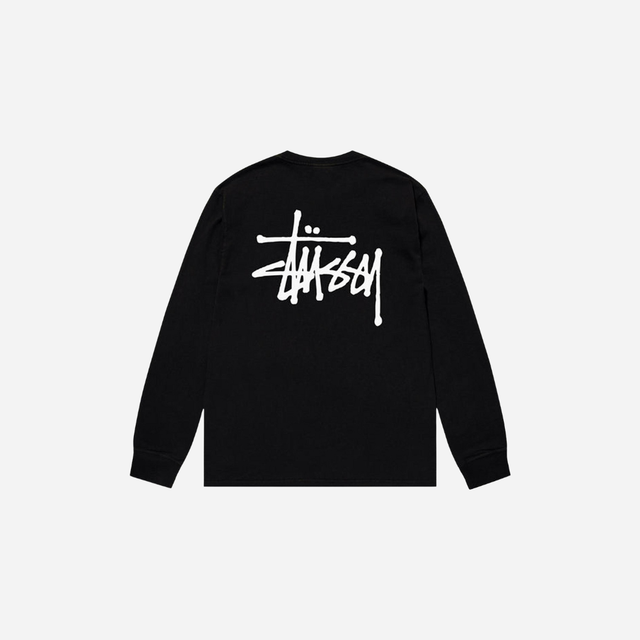 BASIC STÜSSY LS TEE F/S BLACK