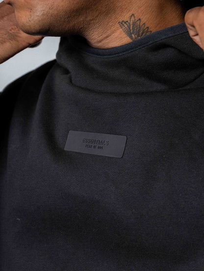 Fear of God Essentials Spring Tab Detail Hoodie - Black