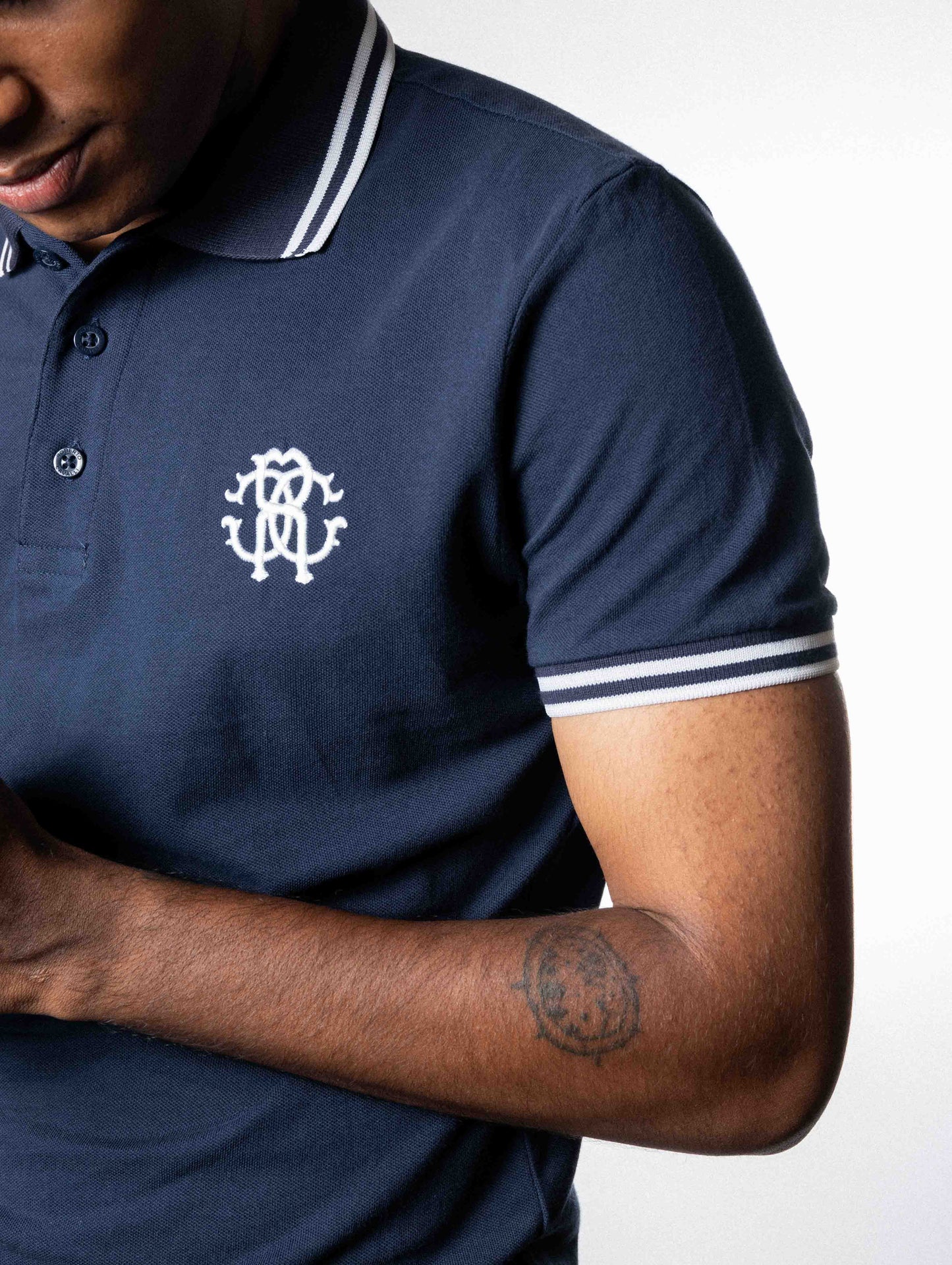 Roberto cavalli Monogram-Embroidered Polo Shirt