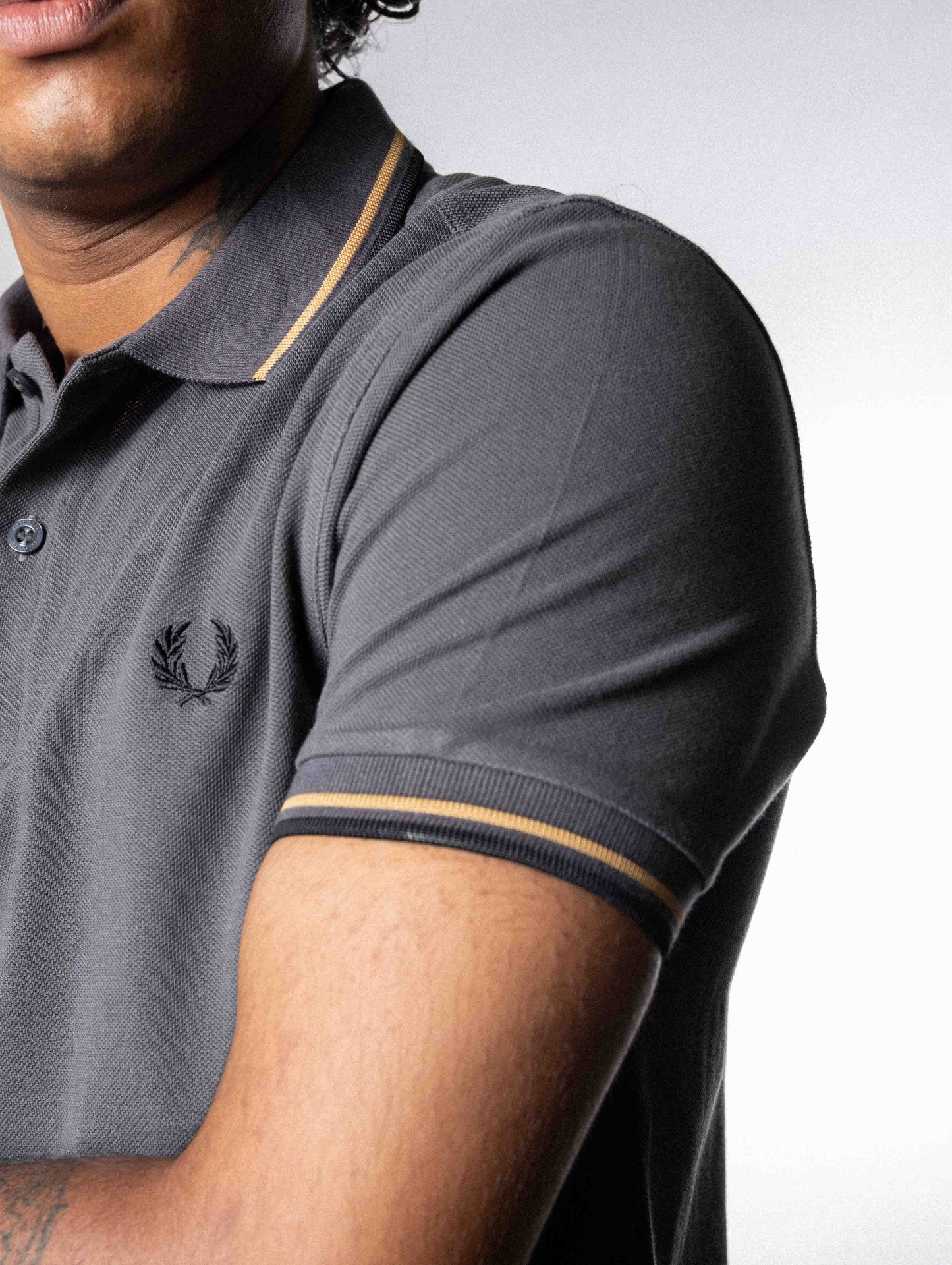 Fred Perry Men Polo Collar Pure Cotton T-shirt