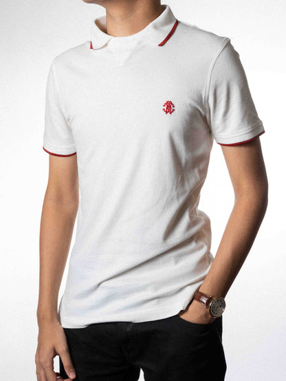 Roberto Cavalli Mirror Snake Polo Shirt _ white