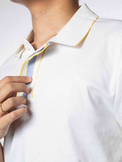 Roberto Cavalli Mirror Snake Polo Shirt _ white