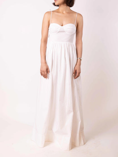 Staud Landry Midi Dress - White