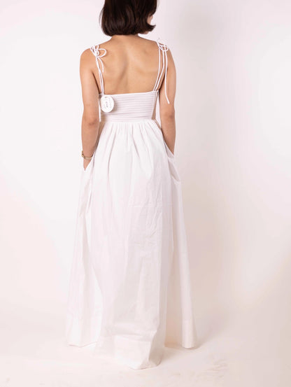 Staud Landry Midi Dress - White