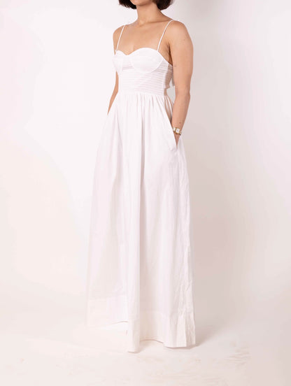 Staud Landry Midi Dress - White