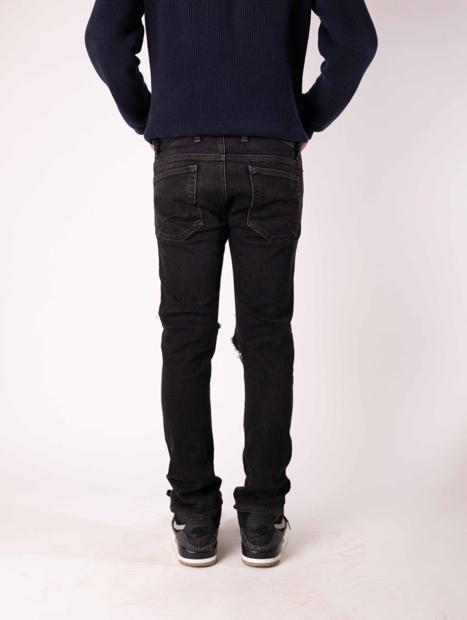 Diesel Slim-Skinny Black Jeans