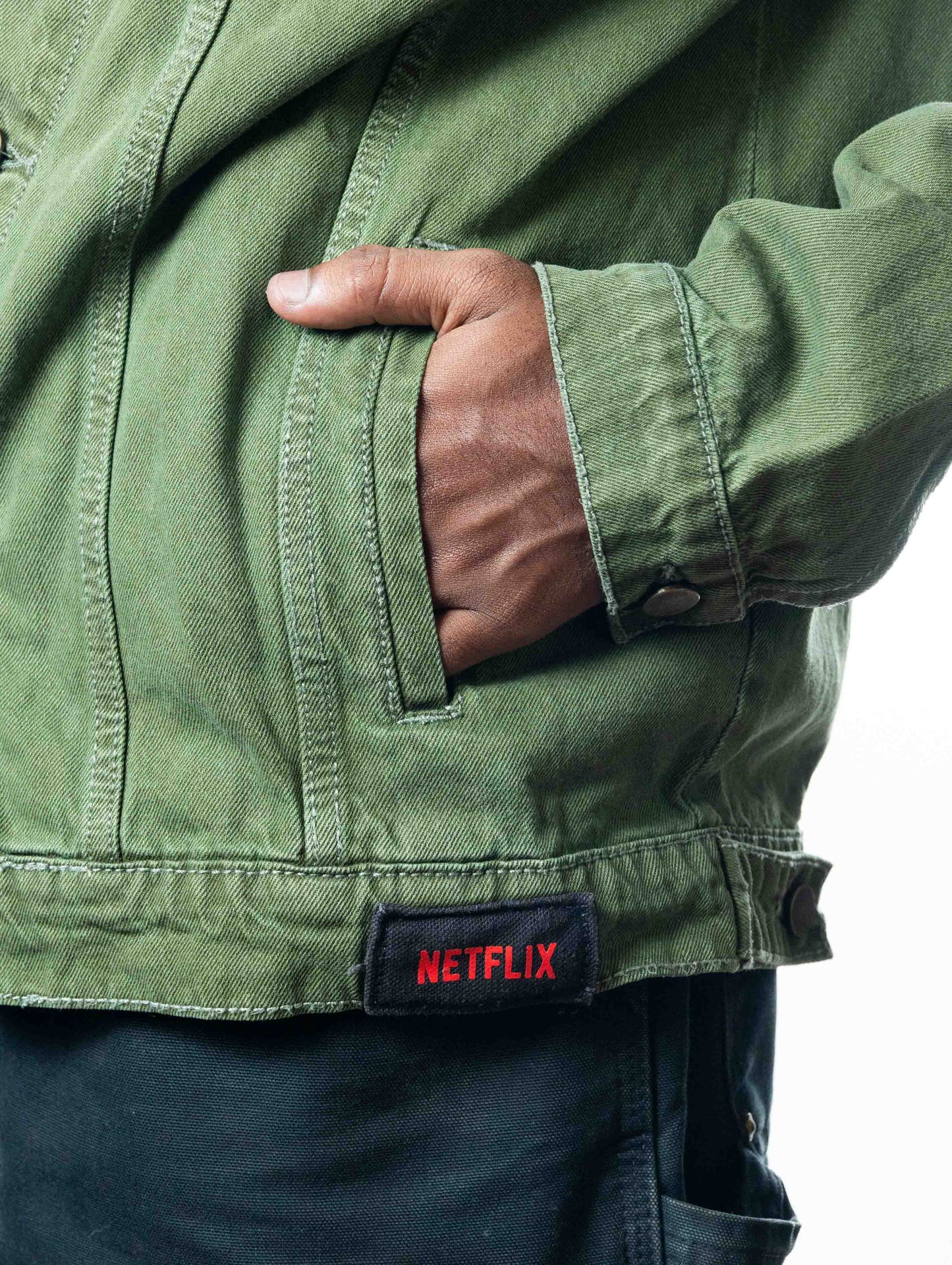 Creative Ideas Netflix Green Denim Jacket