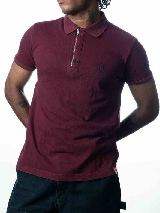 Diesel red regularfit polo tshirt