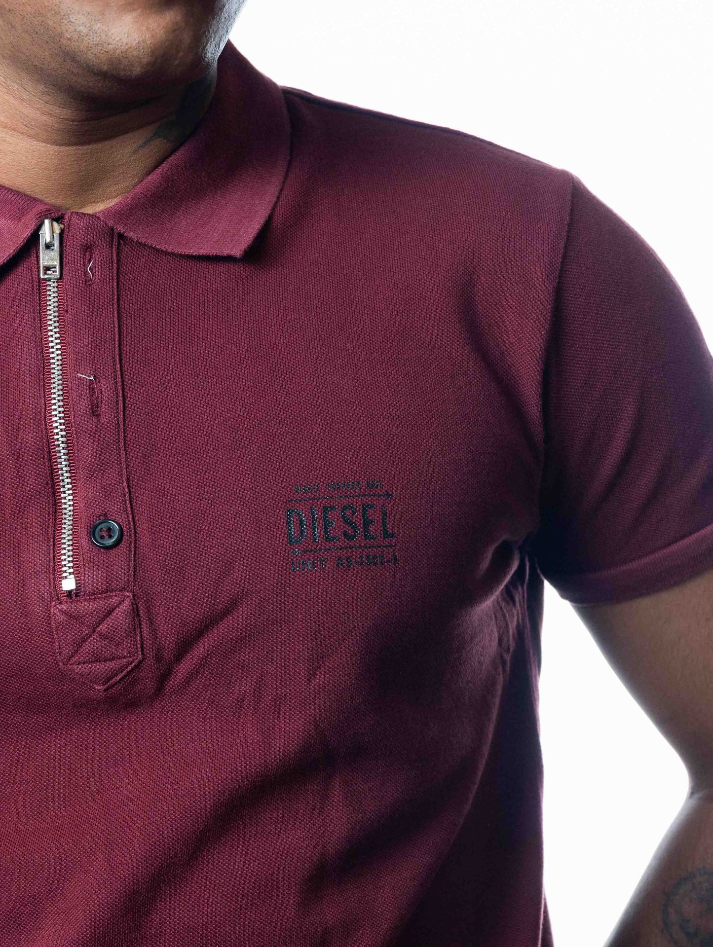 Diesel red regularfit polo tshirt