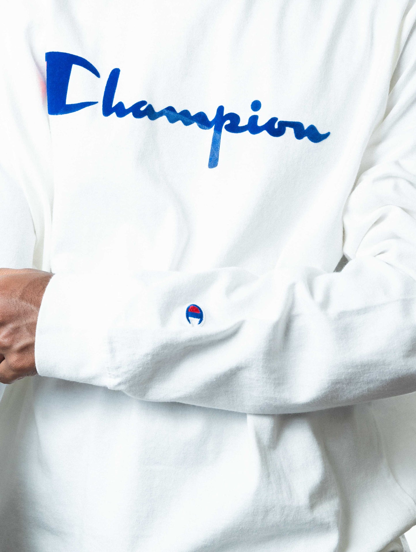 Champion US Classic Graphic Long Sleeve Tee - White