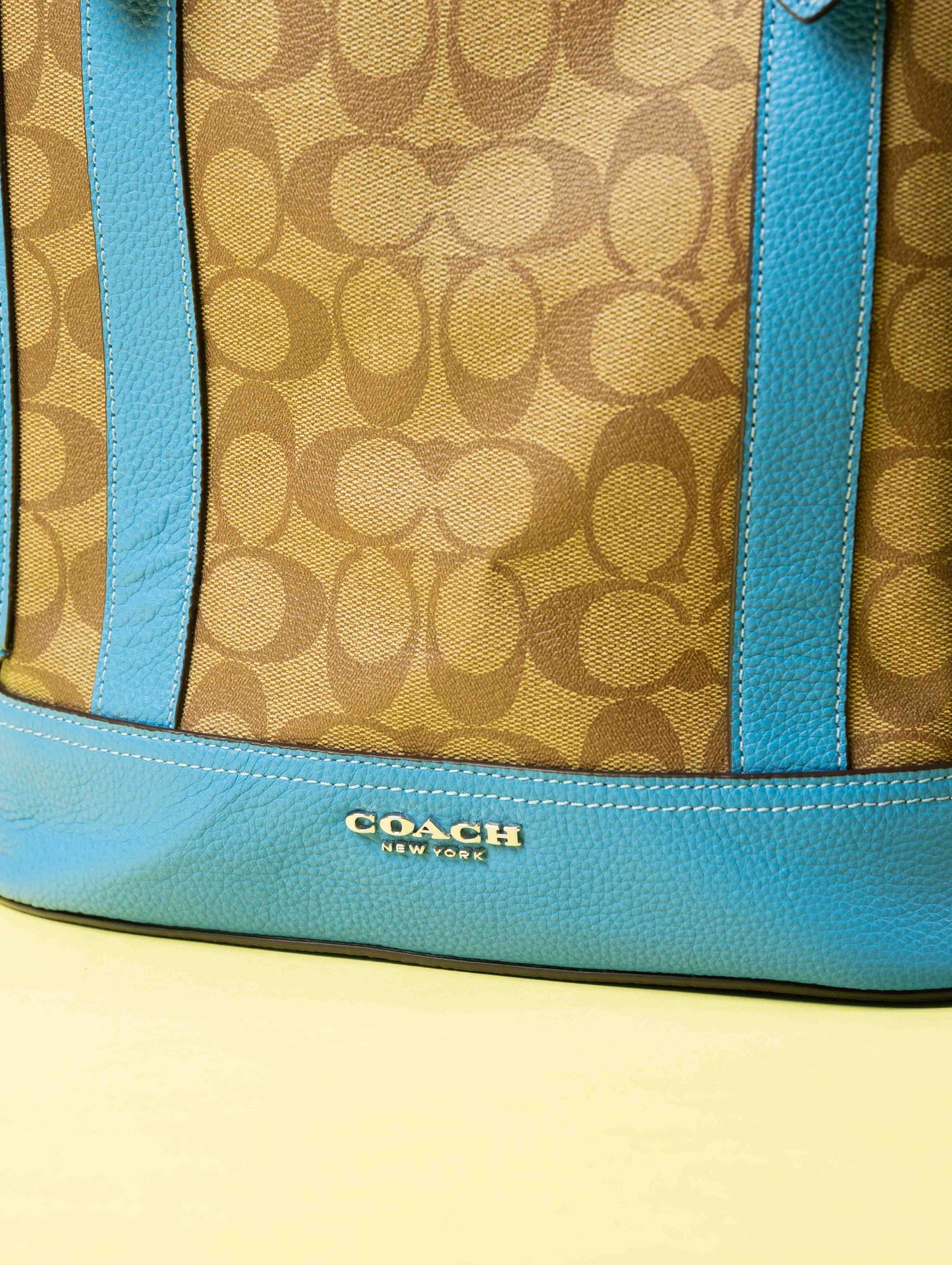 Coach Hudson Backpack in colorblock signature canvas