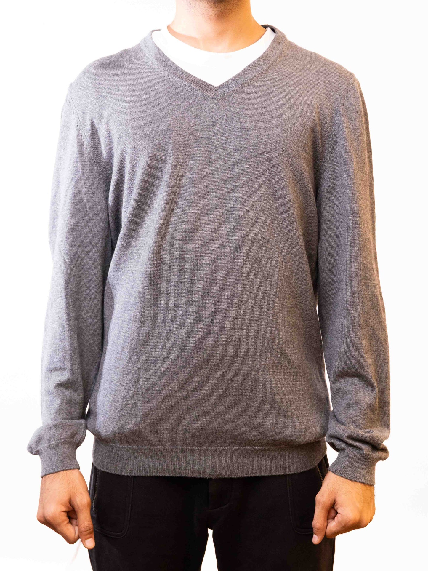 Boss V-Neck Sweater Grey