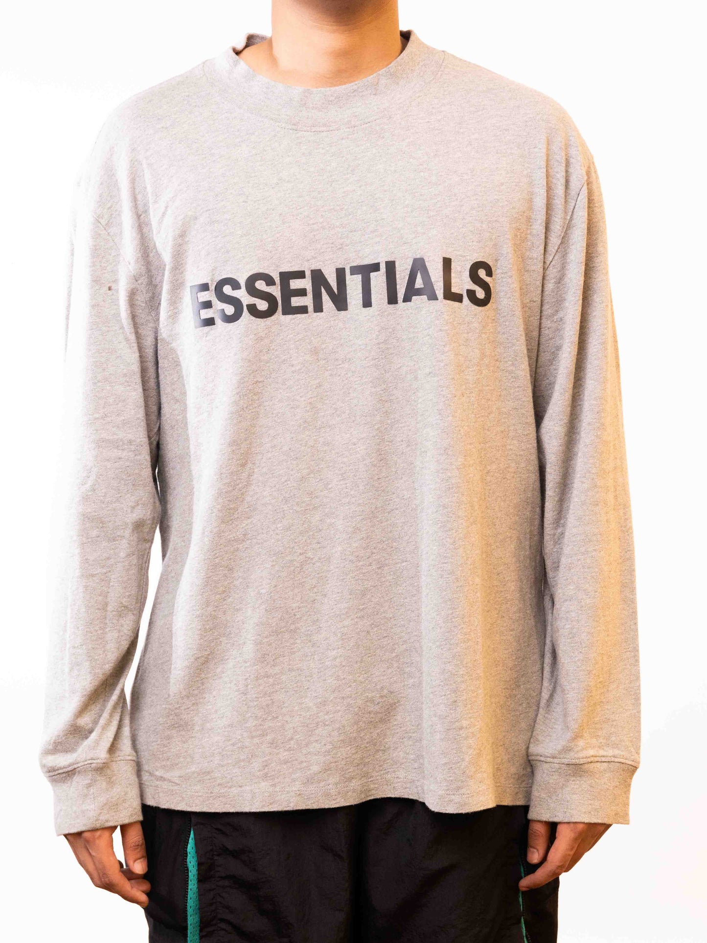 Essentials Boxy Long Sleeve T-Shirt Grey